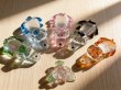 1Set of 3Pcs Clear Mini Glass Dog & Flower Decorative Figurines (image for) 1Set of 3Pcs Clear Mini Glass Dog & Flower Decorative Figurines