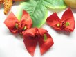 (image for) 100 Red Handcraft Satin Bowknot Embellishments