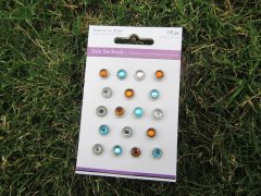 (image for) 12Sheets x 18Pcs Gem Set Brads Head Split Pins Paper Fastener