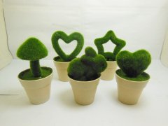 10 Mini Artificial Foam Moss Plant with Pot Decoration Mixed 10 Mini Artificial Foam Moss Plant with Pot Decoration Mixed