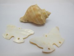 (image for) 96Pcs New Natural Butterfly Shell Beads Pendants 58x30x2mm