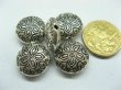 (image for) 50 Flower Carved Round Bali Style Spacer Bead ac-ba-sp8