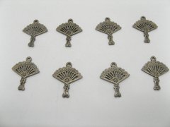 (image for) 150 Antique Bronze Fans Earring Connector Links