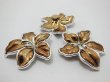 (image for) 3x30Pcs Coffee Flower Hairclip Jewelry Finding Beads 5.5x5cm