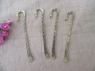 10Pcs New Golden Color Carved Hook Metal Bookmarks