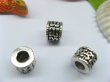 (image for) 50pcs Tibetan Silver "X" Barrel Beads European Design