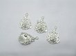 (image for) 30 Shiny Silver Dragon Head Charms Pendants 46mm
