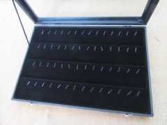 (image for) 1X New Black Earring Pendant Display Cases 35x24x4.2cm