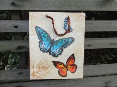 (image for) 12 New Paper 3D Printing Butterfly Gift Carry Shopping Bag