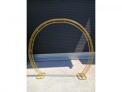 1X Golden Heavy Duty Large Circular Wedding Garden Arch 240x230c 1X Golden Heavy Duty Large Circular Wedding Garden Arch 240x230c