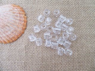 24Sheet x 60Pcs Clear Barrel Pony Beads Dreadlock Beads (image for) 24Sheet x 60Pcs Clear Barrel Pony Beads Dreadlock Beads