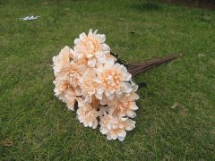 (image for) 12Pcs Peach Peony Silk Artificial Flower Bouquet Party Home Deco