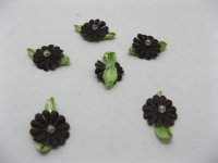 1000pcs Bright Coffee Craft Stain Flowers Embellishments