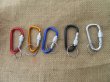 (image for) 20Pcs Camping Aluminum Snap Hook Carabiner Key Rings/Keychains M