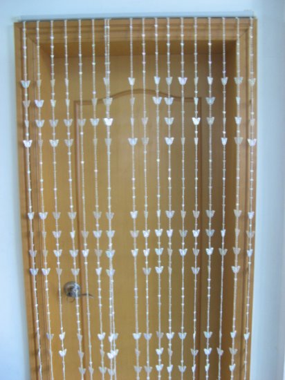 1X Beautiful Pearlescent White Butterfly Door Curtain-New - Click Image to Close