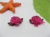 200 Fuchsia Hand Craft Satin Ribbon Carnation Embellishments