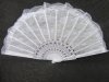 10 Silver Foil Bridal Lace Hand Fan Wedding Favor