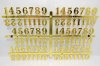 50Set X 15Pcs Golden Arabic Clock Repair Numbers 20mm