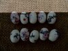 10Pcs Oval Lampwork Porcelain Beads Flower Pattern 18x14mm 10Pcs Oval Lampwork Porcelain Beads Flower Pattern 18x14mm