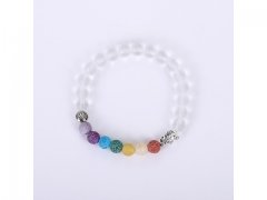 12Pcs Healing Bead Yoga Bracelet 7 Gemstone Chakra Lava Rock 12Pcs Healing Bead Yoga Bracelet 7 Gemstone Chakra Lava Rock