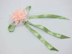 250 Peachy Hand Craft Satin Ribbon Flowers Embellishments 250 Peachy Hand Craft Satin Ribbon Flowers Embellishments