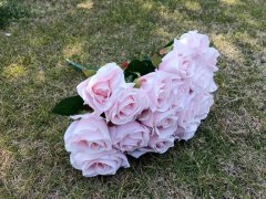 1Bunch x 18Head Pink Rose Artificial Flower Bouquet Party Home 1Bunch x 18Head Pink Rose Artificial Flower Bouquet Party Home