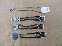 12Pcs Butterfly Gecko Owl Flower Etc Pendant Necklace 50cm long