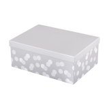 12X Gray Polka Dot Gift Box 22cm x 15cm x 8.5cm