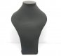1X Black Leatherette Necklace Display Bust Stand 23cm High