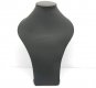 1X Black Leatherette Necklace Display Bust Stand 23cm High 1X Black Leatherette Necklace Display Bust Stand 23cm High