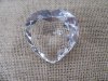 1X Clear Heart Shape Crystal Taper 60x60x33mm
