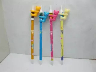 48Pcs Automatic Ball Point Pens w/Bear on Top Mixed Colour