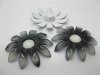 20Pcs Black Blossom Sunflower Hairclip Jewelry Finding Beads 6cm