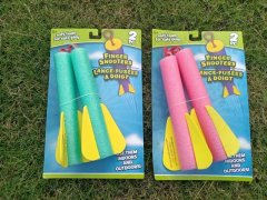6Sets x 2Pcs Foam Finger Shooters Stomp Rocket Outdoor Toys