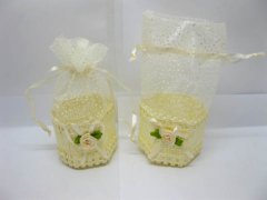 48 Ivory Candy Basket w/Bag Wedding Favor