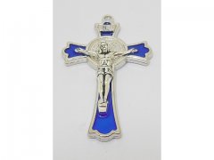 10X Enamel Blue Charm Cross Pendant Jewellery Finding 7.7x4.6x1c