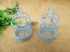 6Pcs Blue Mini Birdcages Baby Shower Favor Wall Hanging Cage 6Pcs Blue Mini Birdcages Baby Shower Favor Wall Hanging Cage