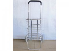 1X Aluminum Silver Color Folding Supermarket Shopping Cart