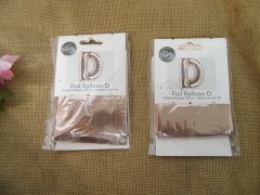 6Pcs Golden Letter D Air-Filled Foil Balloons Party Decor 6Pcs Golden Letter D Air-Filled Foil Balloons Party Decor