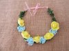 10X Yellow Girls Flower Forehead Garland Hair Band Headwear Hair 10X Yellow Girls Flower Forehead Garland Hair Band Headwear Hair