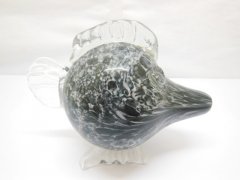 1X Handmade Art Glass Fish Figurine Ornament 13cm High 1X Handmade Art Glass Fish Figurine Ornament 13cm High