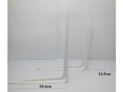 24 White Metal Shelf Bracket 245x204mm Corner Brackets