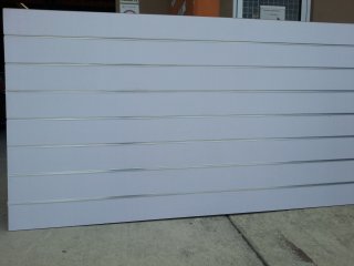 1X Slatwall Panels 7 Aluminum Channel Inserts:122x244cm - White