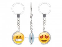 6Pcs Smile Face Emoji Etc Keyrings Key Ring Key Chain