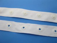 1Set X 50yards White Snap Round Button Fastener Tape