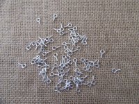 500Grams Silver Screw Eye Bails Top Drilled Finding 10x2mm