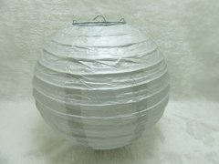 10 New Plain Silver Paper Lantern Wedding Favor 20cm 10 New Plain Silver Paper Lantern Wedding Favor 20cm