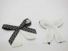 200Pcs Hand Craft Bowknot Embellishment Black Ribbon