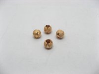 100 Copper Stardust Aluminum Round European Beads ac-sp571