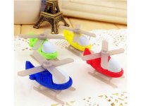 24Pcs Helicopter Shaped Erasers Mixed Color